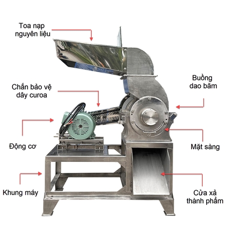 Máy băm xơ dừa B450 inox