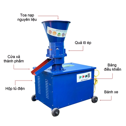 Máy Ép Cám Viên S160-3L Hộp Tủ Điện