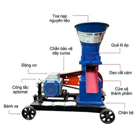 Máy Ép Cám Viên S180 4L