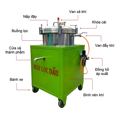 Máy Lọc Dầu Thực Vật 15L Inox