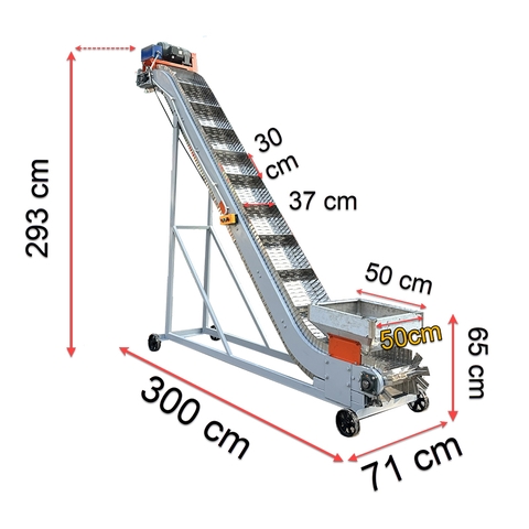Băng tải thức ăn chăn nuôi D400 2m5
