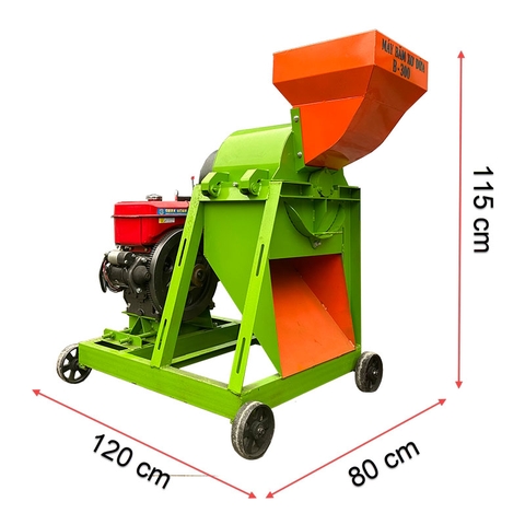 Máy Băm Xơ Dừa B300 Lắp Đầu Nổ
