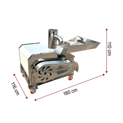 Máy nghiền thức ăn chăn nuôi B20 inox có bánh xe