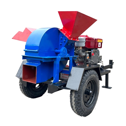 Máy băm gỗ đa năng 2T bệ kéo phiên bản mới