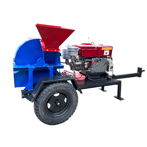 Máy băm gỗ đa năng 2T bệ kéo phiên bản mới