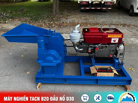 Máy nghiền thức ăn chăn nuôi B20 lắp đầu nổ D30