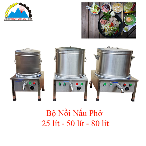 Bộ Nồi Nấu Phở 25 Lít - 50 Lít - 80 Lít (NNP)