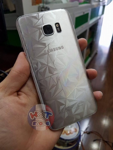 Miếng dán mặt lưng 3D vân kim cương cho Samsung S7/S7E