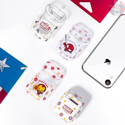 Case Trong Suốt Siêu Anh Hùng Marvel Avengers cho Airpods 1 / 2