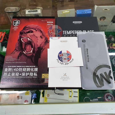 Kính chống nhìn trộm WK Design Kingkong 4D IPhone 8Plus 7Plus 8 7