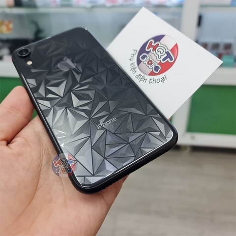 Miếng dán mặt lưng 3D vân kim cương cho Iphone XS Max / XR