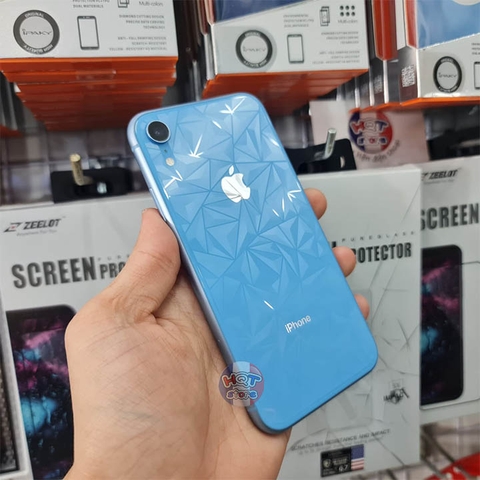 Miếng dán mặt lưng 3D vân kim cương cho Iphone XS Max / XR