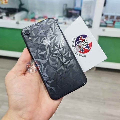 Miếng dán mặt lưng 3D vân kim cương cho Iphone XS Max / XR