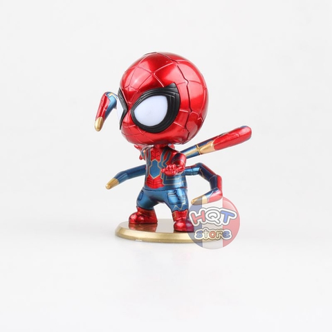 Mô hình iRon Spider Man Chibi K&I đầu lắc lư (Có LED) Avengers 3