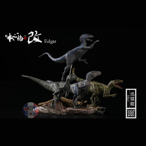 Mô hình khủng long Velociraptor Nanmu tỉ lệ 1/35 chính hãng (4 con)