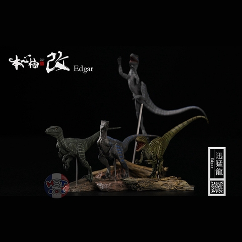 Mô hình khủng long Velociraptor Nanmu tỉ lệ 1/35 chính hãng (4 con)