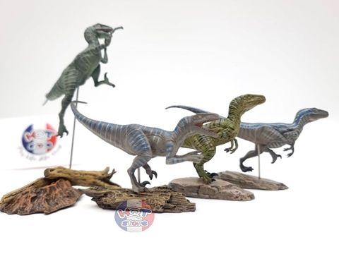 Mô hình khủng long Velociraptor Nanmu tỉ lệ 1/35 chính hãng (4 con)