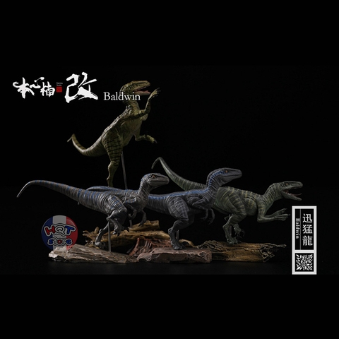 Mô hình khủng long Velociraptor Nanmu tỉ lệ 1/35 chính hãng (4 con)