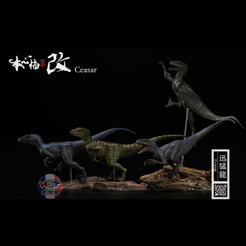 Mô hình khủng long Velociraptor Nanmu tỉ lệ 1/35 chính hãng (4 con)