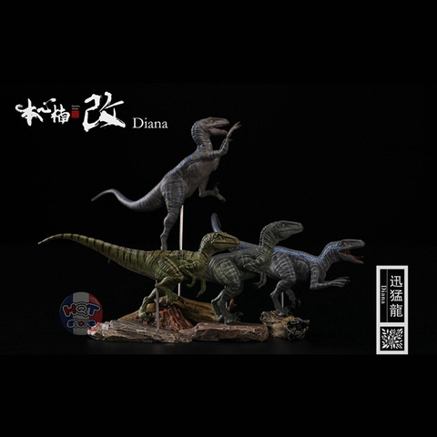 Mô hình khủng long Velociraptor Nanmu tỉ lệ 1/35 chính hãng (4 con)