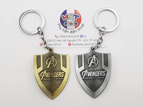 Móc khóa Khiên Captain America Avengers 3 Infinity War hợp kim