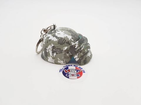 Móc khóa nón PUBG cấp 3 bản Camo Edition 6 cm