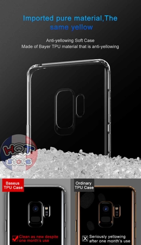 Ốp lưng dẻo TPU trong suốt Baseus cho Samsung S9/S9 Plus