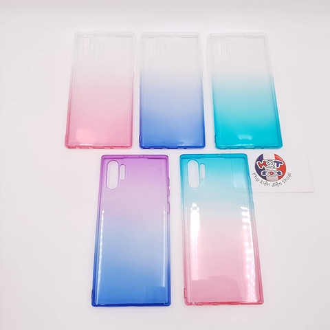 Ốp lưng dẻo trong suốt 7 màu Gradient Samsung Note 10 Plus / Note 10