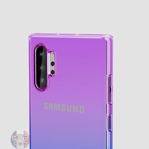 Ốp lưng dẻo trong suốt 7 màu Gradient Samsung Note 10 Plus / Note 10