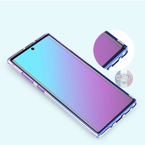 Ốp lưng dẻo trong suốt 7 màu Gradient Samsung Note 10 Plus / Note 10