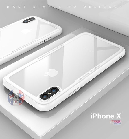 Ốp lưng kính 9H Likgus cho Iphone X Chính Hãng