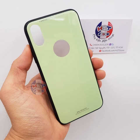 Ốp lưng kính cường lực Glass 9H WK Design cho IPhone X