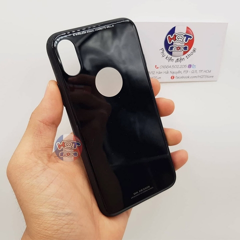 Ốp lưng kính cường lực Glass 9H WK Design cho IPhone X