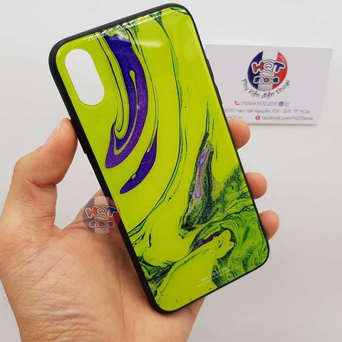 Ốp lưng kính cường lực Glass 9H WK Design cho IPhone X