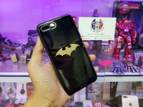 Ốp lưng kính trong 9H Batman Captain America Iphone X 7 Plus 8 Plus