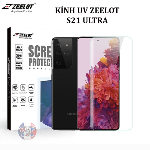 Kính cường lực full keo UV ZEELOT cho Samsung S21 Ultra chính hãng