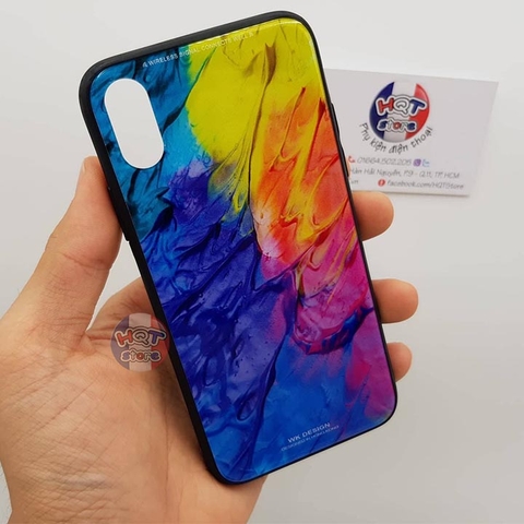 Ốp lưng kính cường lực Glass 9H WK Design cho IPhone X