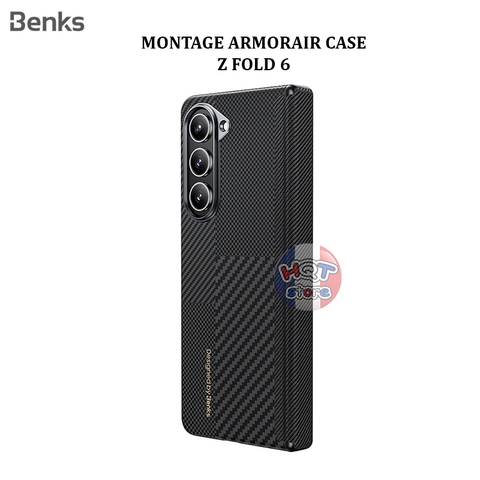 Ốp lưng sợi carbon Benks Montage ArmorAir Case Z Fold 6 siêu mỏng nhẹ