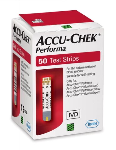 Que thử đường huyết Roche Accu-Chek Performa 50