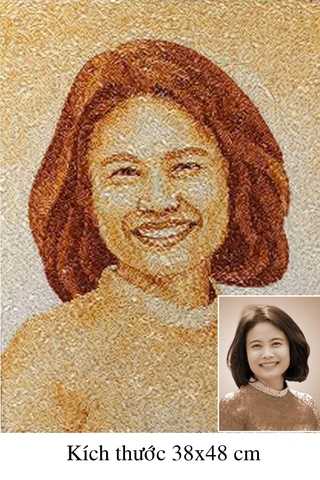 Mẫu tranh gạo nhân ngày của mẹ 12/5