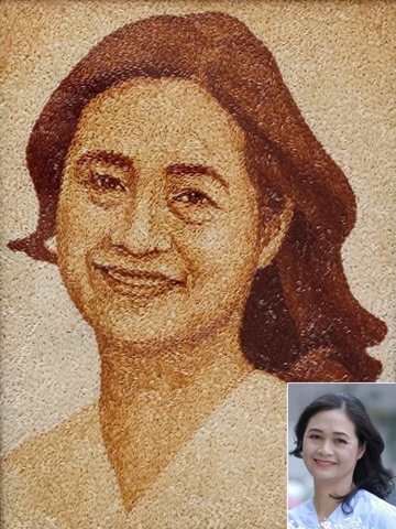 Tranh Gạo Rang Chân Dung 2025 10