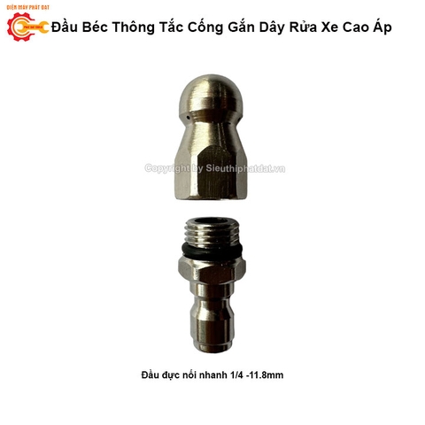 Đầu Béc Thông Tắc Cống Gắn Máy Rửa Xe Cao Áp