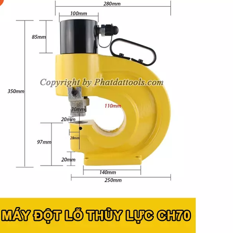 Máy Đột Thủy Lực CH70 và bơm tay thủy lực CP700