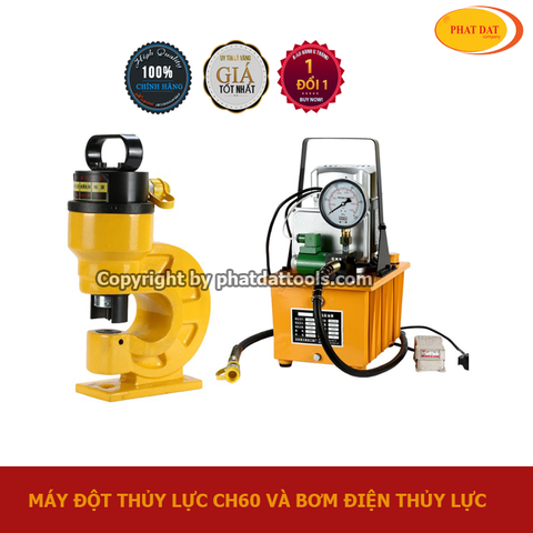 Máy Đột Lỗ Thủy Lực CH60 và Bơm điện thủy lực HHB700A