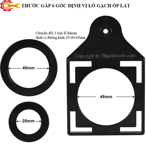 Thước Đo 6 Góc Lấy Dấu Gạch Ốp Lát