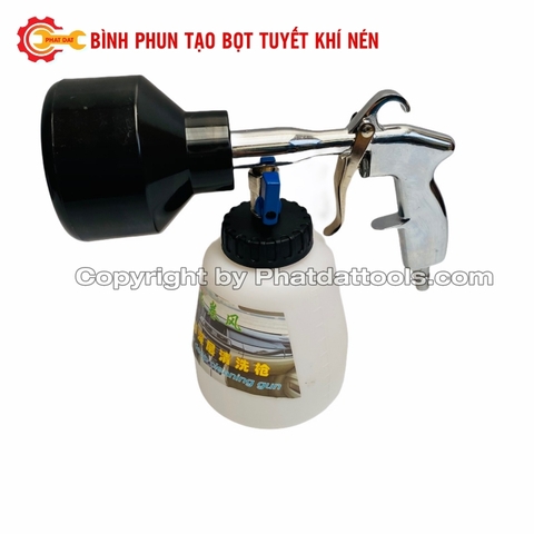 Bình Phun Tạo Bọt Tuyết Khí Nén 1000ml-Đầu Đen