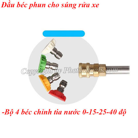 Bộ 4 Béc Xịt Rửa Xe Chỉnh Tia