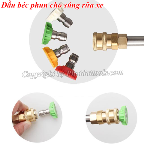 Bộ 4 Béc Xịt Rửa Xe Chỉnh Tia