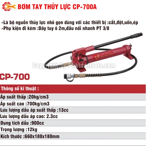 Bơm Tay Thủy Lực PADA CP700