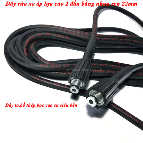 Cuộn Dây Rửa Xe Áp Lực Cao 10m Bố Thép